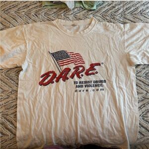 D.A.R.E. Graphic T-Shirt with American Flag